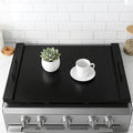 Black Stove Top Cover for Gas & Electric Range | 30"x22" Wooden Noodle Board with Handles | Multi-Layered Wood Kitchen Space Saver