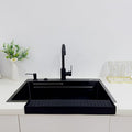 Silicone Sink Edge Protectors For Kitchen Sink Splash Guard, Kitchen Sink Splash Guard, Silicon Sink Protector For Granite,Quartz - Black
