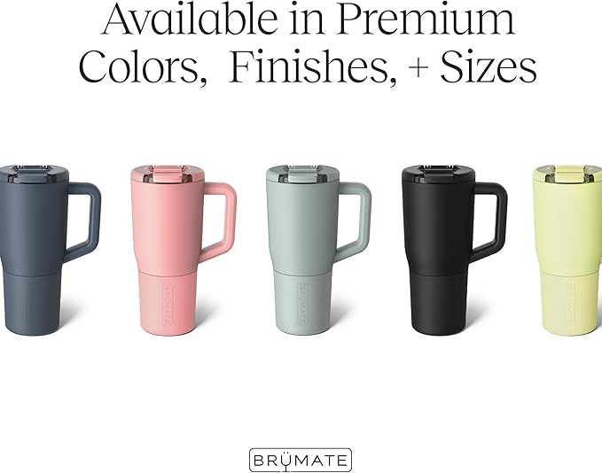 BrüMate Müv - 25oz 100% Leak Proof Insulated Coffee Mug with Handle & Lid - Stainless Steel Coffee Travel Mug - Double Walled Coffee Cup (Rose Taupe)