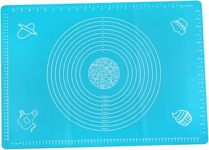 2xSilicone Cooking Mat Non Stick Oven Baking MatTray Sheet Pan Cookware Blue, 5 Pcs