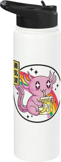Axolotl Banana Milk Carton Kawaii Retro Rainbow Anime Stainless Steel Insulated Water Bottle