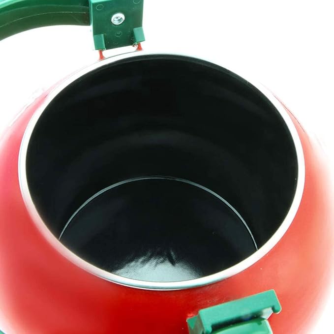 UPware Enamel on Steel Whistling Tea Kettle, Stovetop Teakettle (1.6 Quart, Apple)