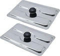 UOIENRT 2pcs Toaster Dust Cover 2 Slice, Stainless Toaster Appliance Top Cover, Steel Electric Bread Maker Upper Cover for Bread Machine (6 x 4 Inch)