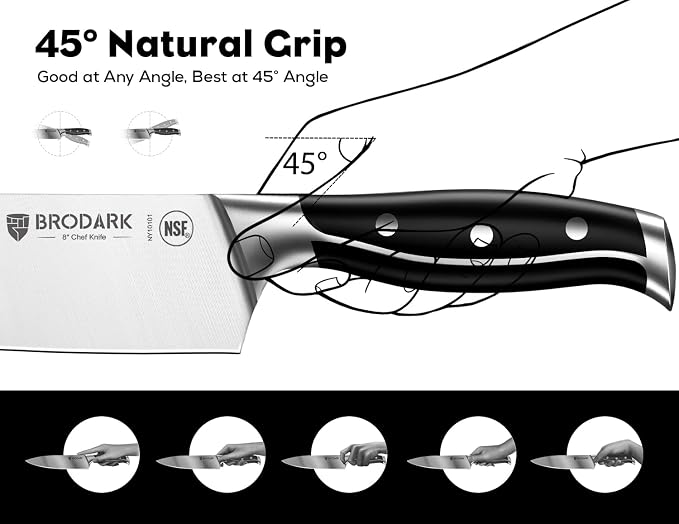 Kitchen Knife Set - Full Tang 15 Pcs Professional Chef Knife Set with Sharpener, Razor - sharp Knives Set for Kitchen, German Stainless Steel - Knife Block Set, Elegent Gift Box for Men Women