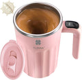 Self Stirring Mug,Self Stirring Coffee Mug,Suitable for Coffee, Milk, Cocoa and Other Beverages,Insulated bottle (Pink-temperature, 12 Ounces)