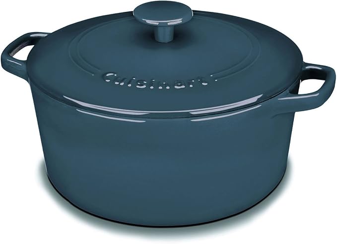 Cuisinart CI650-25BG Classic Enameled Iron Cookware, 5-Quart, Provencial Blue