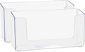 Marketing Holders 2 Pack Brochure Holder 5" Menu Display Postcard Countertop Clear Acrylic Landscape Literature and Printed Material Organizers Take One Horizontal Caddy