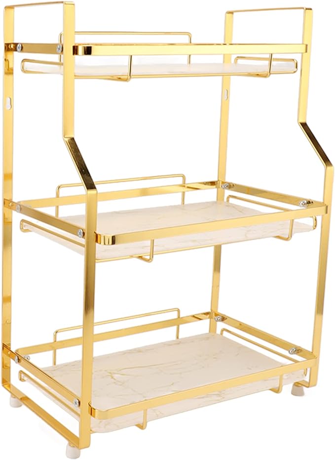 Bathroom Standing Rack, 3 Tier Bathroom Storage Shelf, Floor Storage Shelf, Bathroom Organizers and Storage, Home Storage Holder for Makeup Perfume(3 Tier)
