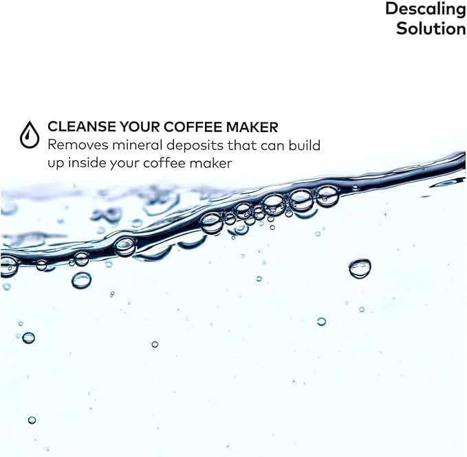 Descaling Solution Pack of 3 (14 fl oz Each) for Single Serve Coffee Machines with Complimentary Direct Coffee Tea Est 2019 Brand Sticker