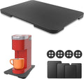 Appliance Slider 360° Rolling Tray for Coffee Maker Bamboo Coffee Pot Slider Tray Countertop Rotation Sliding Tray with Wheels, Small Appliances Mat Easily from Under the Cabinet Black(13.9"×9.4")