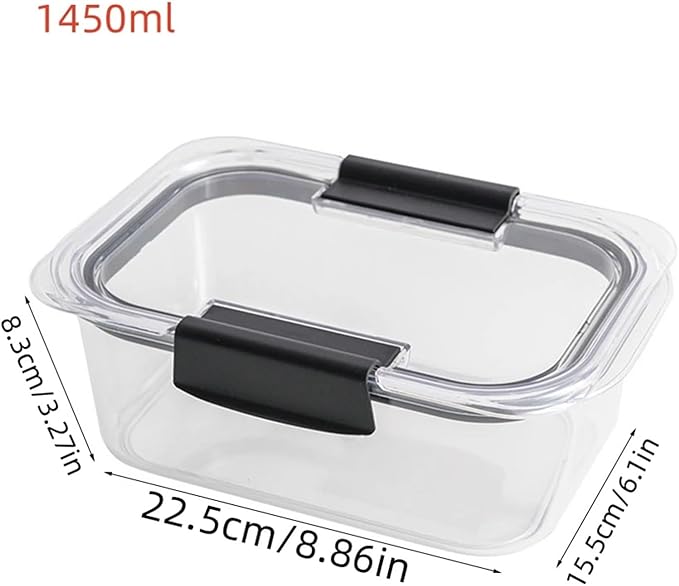 Food Storage Container Fresh BPA Free Food Storage Containers with Lids, Airtight, for Lunch, Meal Prep, and Leftovers(1450ml)