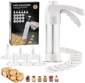 YOOUSOO Cookie Press Gun, Cookie Press Kit For Baking, Decoration with 12 Cooking Discs and 6 Piping Tips, Cookie Maker Machine for Christmas Party
