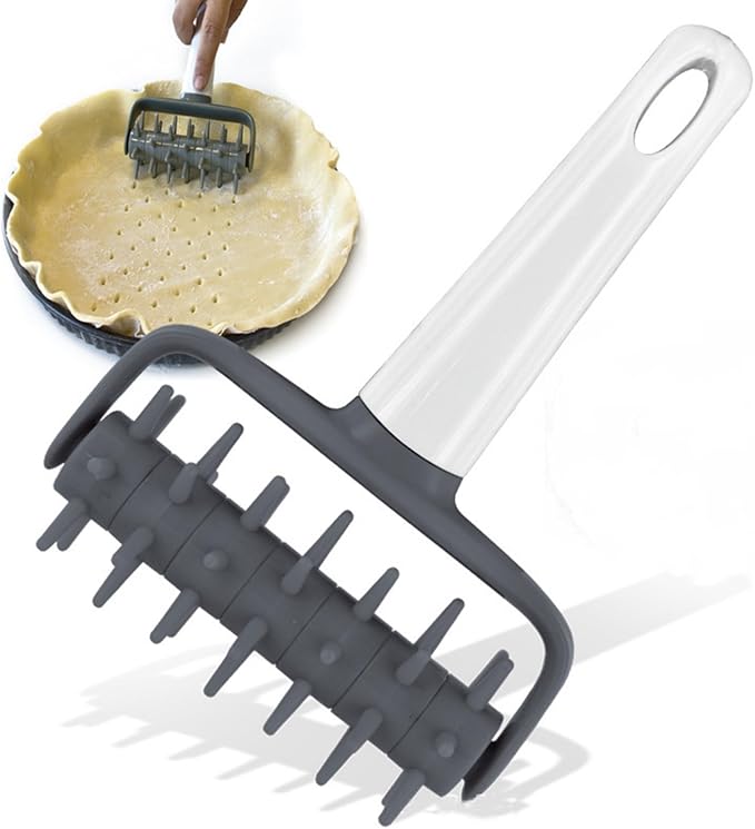 Pizza Dough Docker Roller - Bubble and Blistering Killer Time-Saver for Home Kitchen Pizza Making - Docking Tool Accessory
