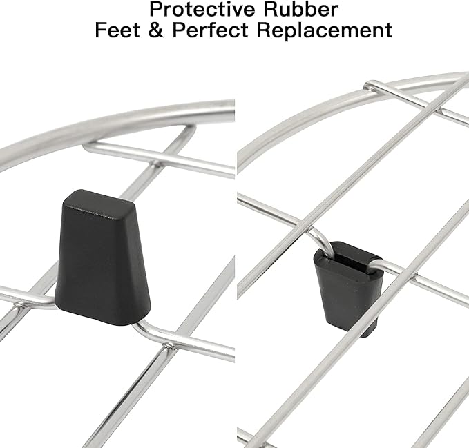 Kitchen Sink Grid and Sink Protectors, Stainless Steel Sink Grids for Bottom of Kitchen Sink Rear Drain with Corner Radius, Stainless Steel 26" x 14"