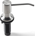 Built in Soap Dispenser for Kitchen Sink, Brushed Nickel, Fits 1 to 1.25 Inch Hole, Stainless Steel Pump Replacement, Lotion Dispenser