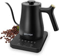 Gooseneck Electric Kettle,Ulcreigo Electric Kettle Temperature Control Tea Kettles for Boiling Water with 5 Variable Presets,Hot Water Boiler Heater for Coffee,304 Stainless Steel Black Color
