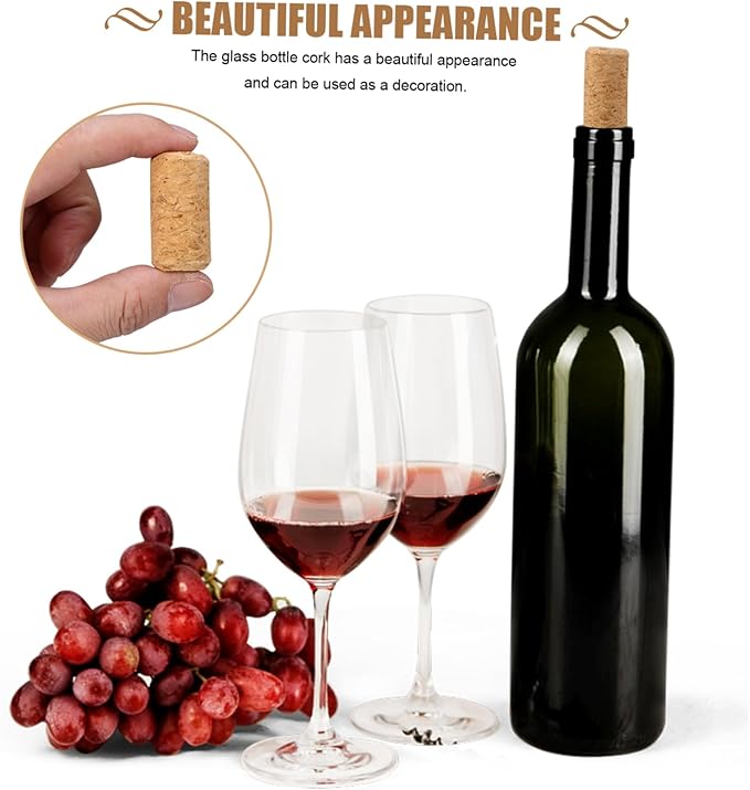 250pcs Wine Bottle Corks Wine Cork Stoppers Airtight Seal for Home Restaurants Bars and Events for Various Bottles