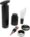 6-Piece Wine Accessories Set Includes Rotary Bottle Opener Vacuum Wine Stoppers Pourer and Foil Cutter for Home Entertaining and Lovers