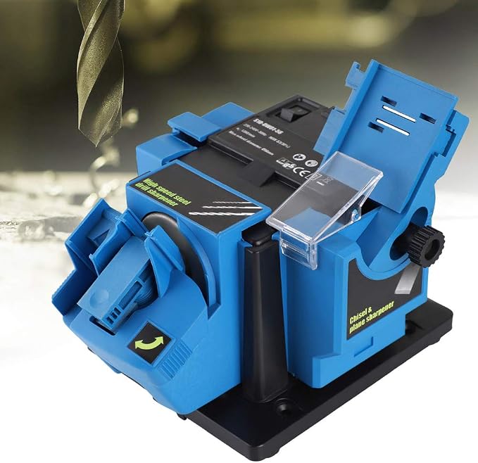 Drill Bit Sharpener, Multi Tool Blade Sharpener 15. 2x14. 3x15. 5cm Electric Knife Sharpener Drill Bit Sharpener with Grinding Wheel Household Sharpener for Kitchen and Workshop