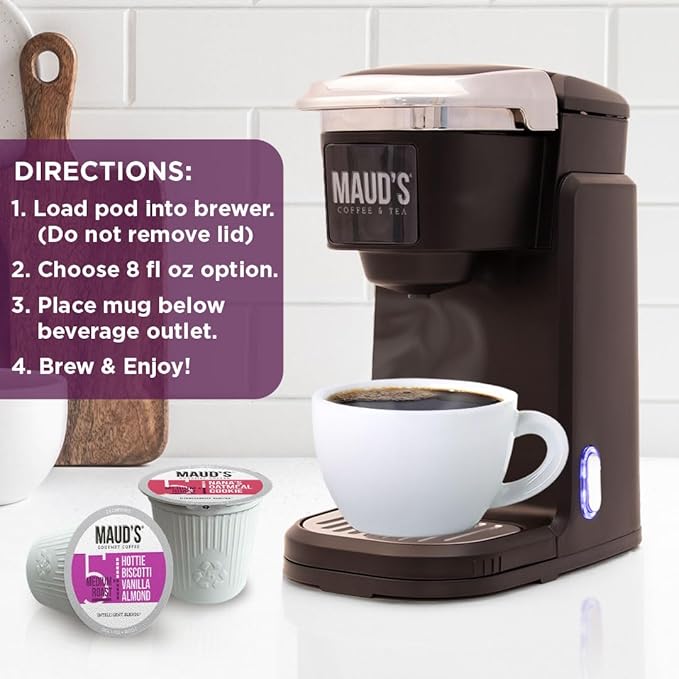 Maud's Super Flavored Coffee Pods Variety Pack, 80 ct, 16 Assorted Flavors, Medium Roast Flavored Coffee in Single Serve Pods – 100% Arabica Beans, Compatible with Keurig K Cups Maker
