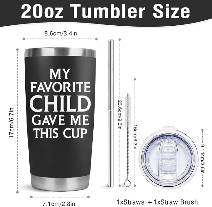 LHSCVUFASC Birthday Gifts for Dad from Daughter, Son - Father's Day Gift for Him Dads - Christmas Gifts Ideas for Men, New Papa Daddy Stepdad Father - 20oz Stainless Steel Tumbler