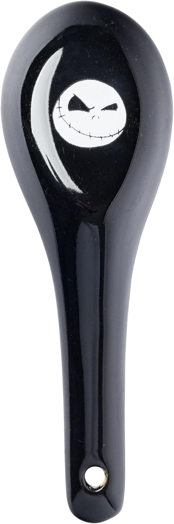 Silver Buffalo Disney Tim Burton's Nightmare Before Christmas Jack Skellington Skulls Ceramic Soup Mug with Spoon Set, 24 Ounces