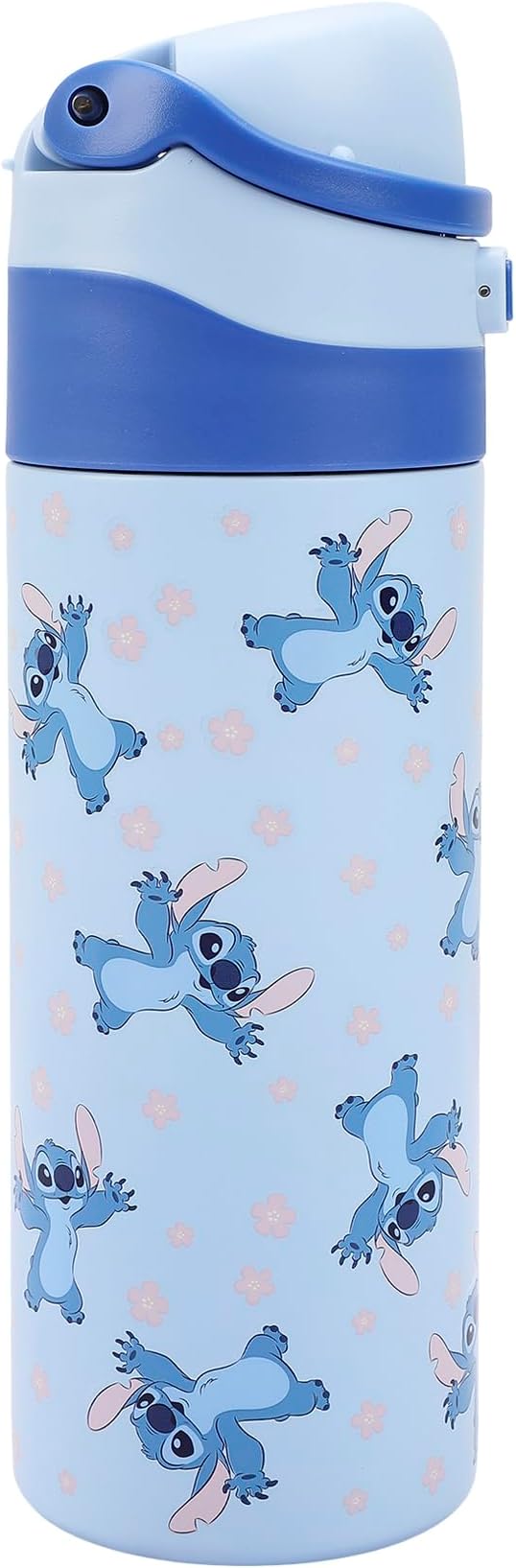 Lilo & Stitch All-Over Stitch Print Blue 24 Oz Stainless Steel Water Bottle