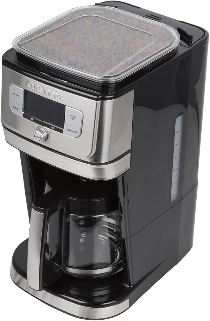 Cuisinart DGB-800C Fully Automatic 12-Cup Burr Grind & BrewTM Coffeemaker, Black/Silver, 1 Count, Silver