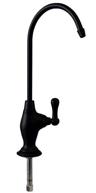 Westbrass D2033-NL-62 10" Classic 1-Lever Handle Cold Water Dispenser Faucet, Matte Black