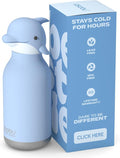 asobu Bestie Bottle Limited Edition Collectible Kids Water Bottle with Animal Character Lid 16oz (460ml) Insulated Stainless Steel, Leakproof, Reusable with Straw Fun Gift for Girls & Boys