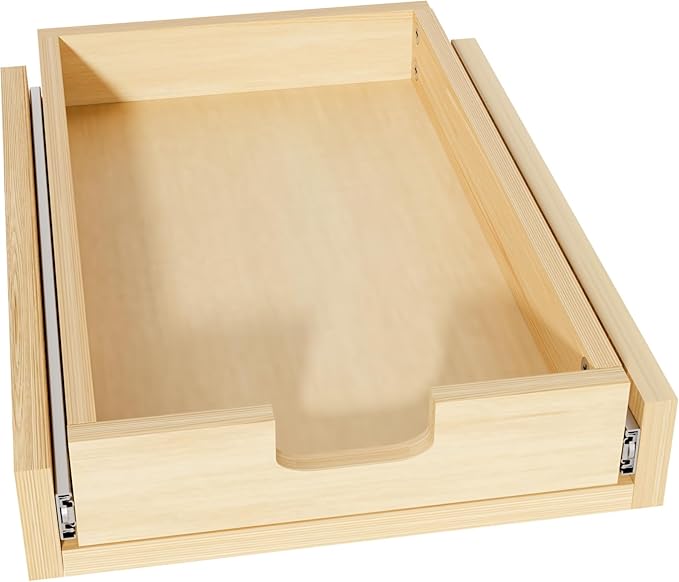 Pullout Cabinet Organizer, 20''W×21''D×3''H Slide Out Shelves for Kitchen Cabinets, Pull out Drawers for Kitchen Cabinets, Pantry, Bathroom, & Storage Organization