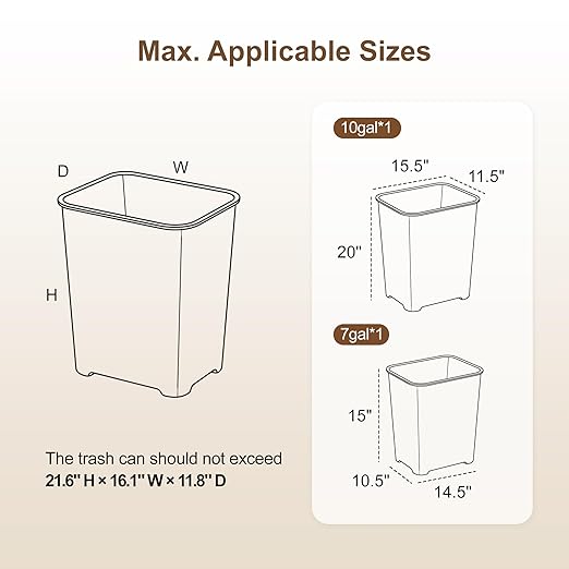 ZIFTY 10 Gallon Pull Out Trash Can Cabinet with Charging Station, Pet Proof Freestanding Kitchen Trash Bin Cabinet with Hooks, Coffee Bar, Wooden Garbage Recycling for Kitchen, Living Room