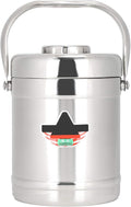 Vacuum-Insulated Food Jar, 1.8L Straight Shape Double-Wall Vacuum Insulated Lunch Box, Stainless Steel Hot Food Container and Lunch Container Bento Box for Food Flask Wide Mouth, Silver
