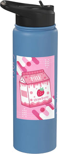 Strawberry Milkshake Tshirt Japanese Otaku Anime Kawaii Stainless Steel Insulated Water Bottle