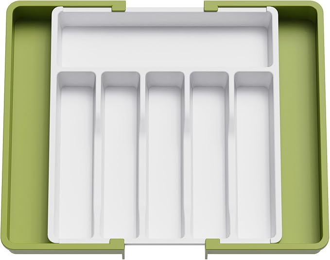 Lifewit Silverware Drawer Organizer, Expandable Utensil Tray for Kitchen, Adjustable Flatware and Cutlery Holder
