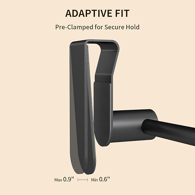 YUMORE Over the Cabinet Towel Holder for Wide Doors, 2-Pack Matte Black Dish Towel Rack for Kitchen & Bathroom
