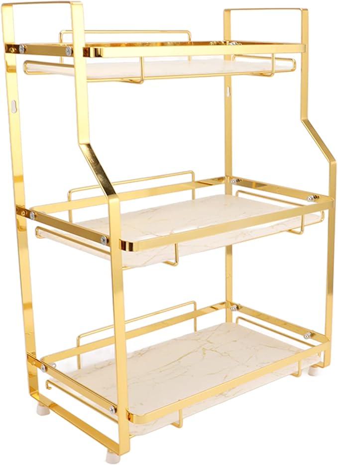 Bathroom Standing Rack, 3 Tier Bathroom Storage Shelf, Floor Storage Shelf, Bathroom Organizers and Storage, Home Storage Holder for Makeup Perfume(3 Tier)