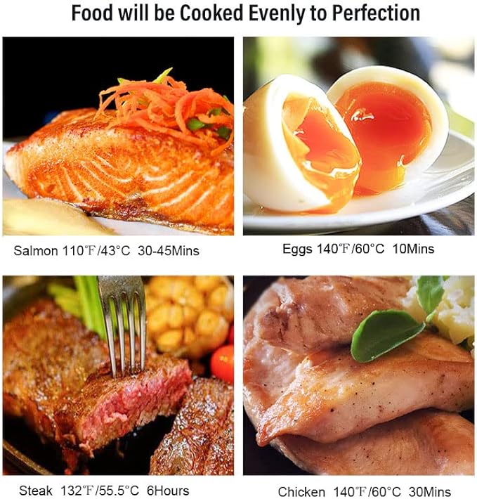 Sous Vide Cooker Immersion Circulator IPX7 Waterproof, 1800 Watts Vacuum Food Cooker, LCD Digital Display(US Plug, 110V)