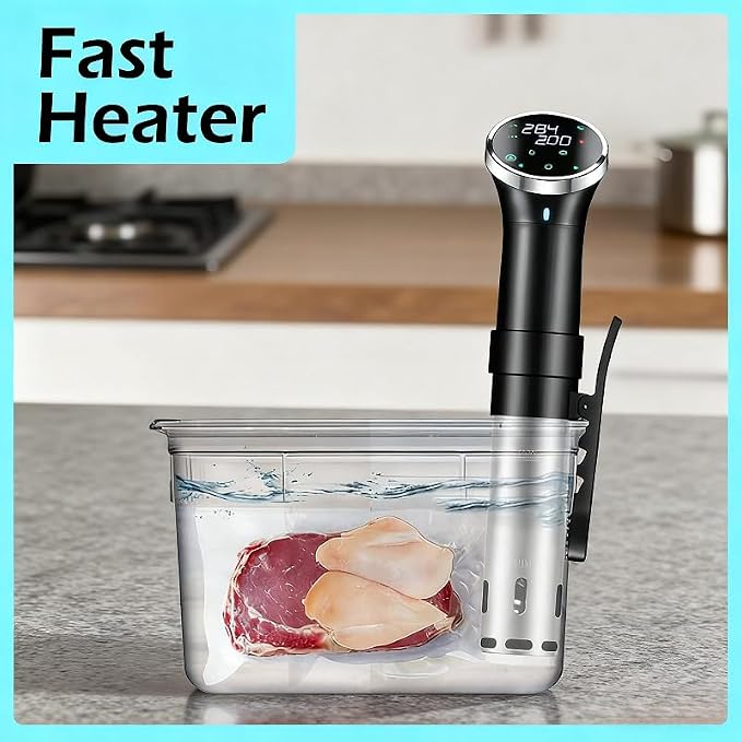 1100W Immersion Circulator Sous Vide Machine, Wifi Enabled Precision Cooker with App Control for Restaurant-Style Steak, Tender Meat & More