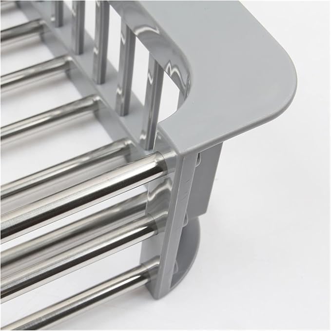 Draining rack Drain Basket Expandable Dish Drying Rack Over Sink Stainless Steel Dish Basket Drainer With Adjustable Arms Functional Kitchen Sink Strainer Basket