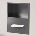 Hidden Trash Can Cabinet, Stainless Steel Recessed Bathroom Shower Niche, Waterproof Wall Niche Toilet Tissue Holder, Built-in Trash Can Alcove Toiletries Storage Rack