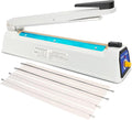 Impulse Heat Sealer Bag Sealer Machine Handheld Sealer Packaging Machine 3mm Sealing for Bag Width Sealing Machine for Self Sealing Plastic with Extra 4 Replacements 2 Fuse Kit(12 inches)