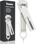 7 in 1 Jar Opener Bottle Opener and Wine Opener for Seniors with Arthritis, Weak Hands, Multi Retractable Magnetic Can Opener, Original Kitchen Lid Opener Tool (White)