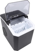 EVGATSAUTO Countertop Ice Maker Machine for Home, 9 Cubes in 6 Minutes, 1.3L Water Tank, Auto Ice Making, Portable with Clear Panel, Handle, Basket and Scoop