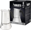 Bialetti New Venus Induction Stovetop Espresso Maker – Stainless Steel Espresso Coffee Maker for All Cooktops, Including Induction, 10 Espresso Cups (15.5 oz), Silver