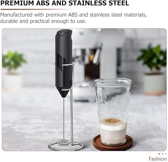 PRETYZOOM Small Handheld Electric Egg Blender Whisk Portable Milk Frother for Coffee and Latte Lightweight Kitchen Tool for Egg Beating and Milk Frothing
