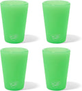 Silipint 1.5oz Silicone Shot Glasses – BPA-Free, Non-Toxic, Dishwasher & Freezer Safe Cups – Colored Shot Glasses for Cold Beverages (GLOW-IN-THE-DARK GREEN., 1.5oz - Pack of 4)