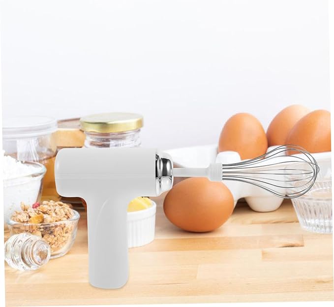 1Pc Electric Egg Mixer High Power Handheld Frother for Milk Baking Sleek Design Control Stainless Steel Essential Kitchen Gadget