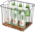 iDesign Ria Safford Collection Deep Pantry Wire Basket with Acacia Wood, 14.25" x 12.5" x 12", 15.25" x 12.5" x 12"