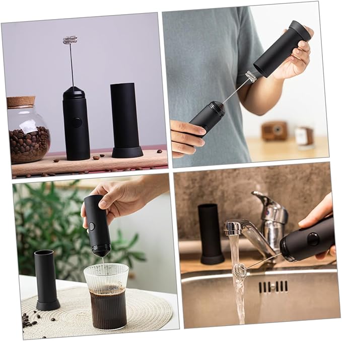 Cabilock Handheld Electric Frother and Mixer Food-grade Whisk for Lattes Cappuccinos and More Convenient Battery Operated Tool for Home Use